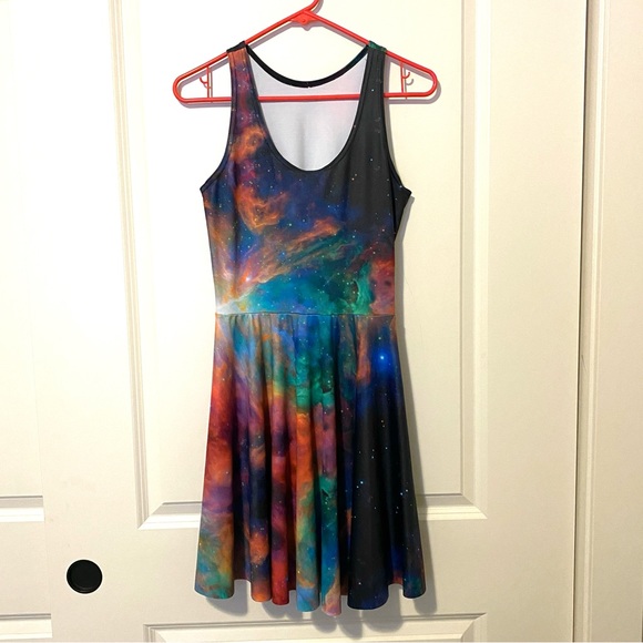 Blackmilk Dresses Blackmilk Galaxy Rainbow Reversible Skater Dress